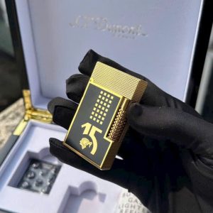 Bật lửa Dupont - Behike kỷ niệm 15 năm Sơn mài Đen Vàng