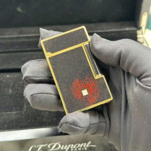 Bật lửa cao cấp ST Dupont Ligne 2 Gold Dust Black Lacquer